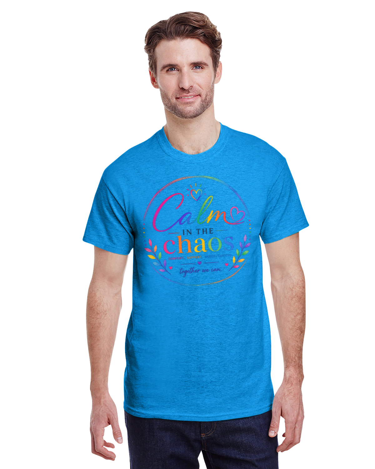 Blue Calm in the Chaos Adult T Shirt