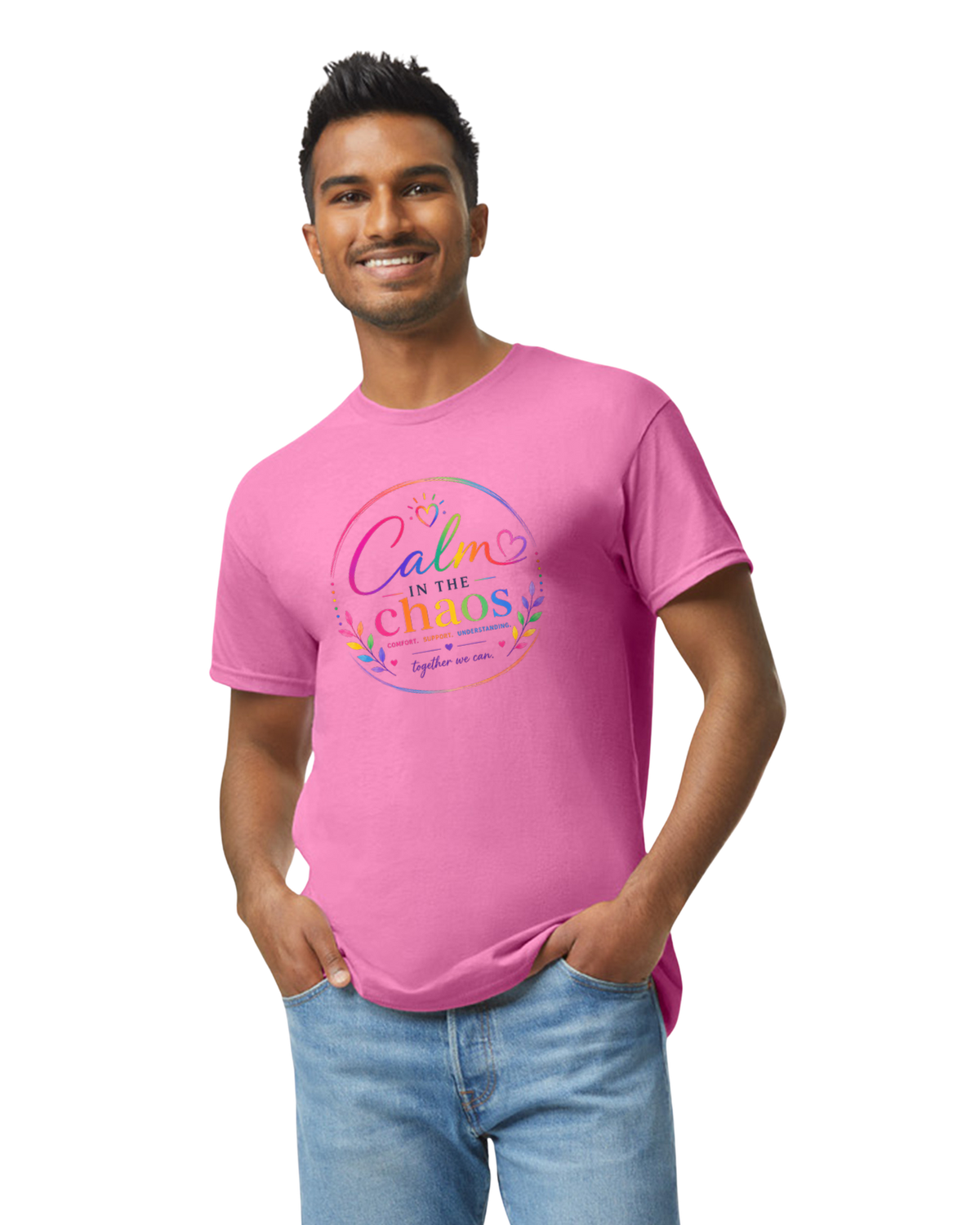 Pink Calm in the Chaos Adult T Shirt
