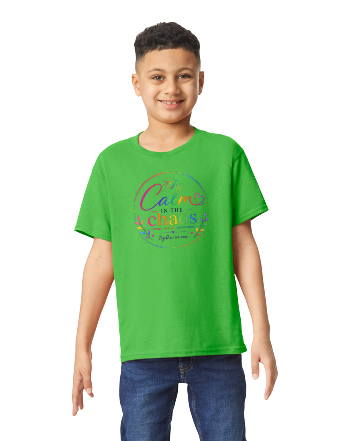 Green Calm in the Chaos Youth Tee