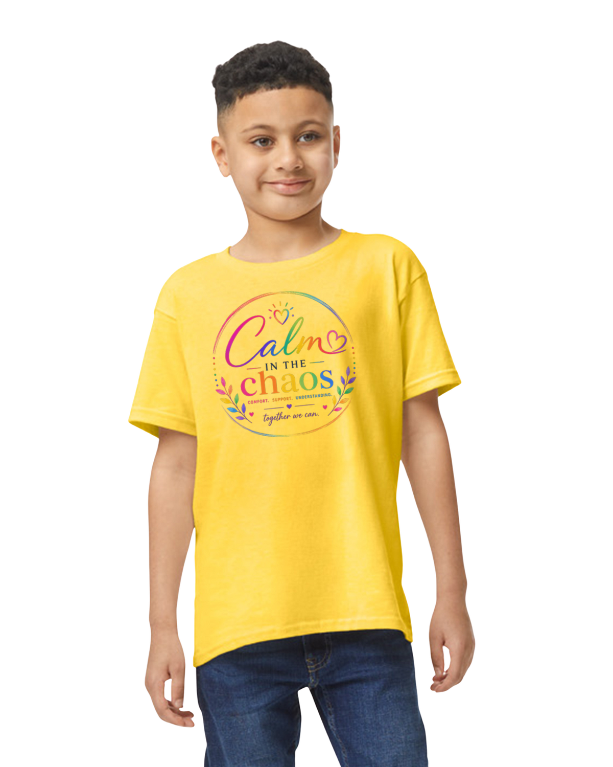 Yellow Calm in the Chaos Youth Tee