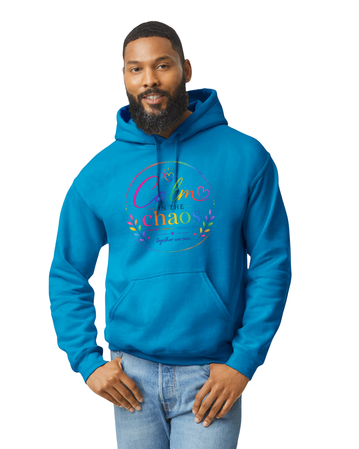 Blue Calm in the Chaos Adult Hoodie