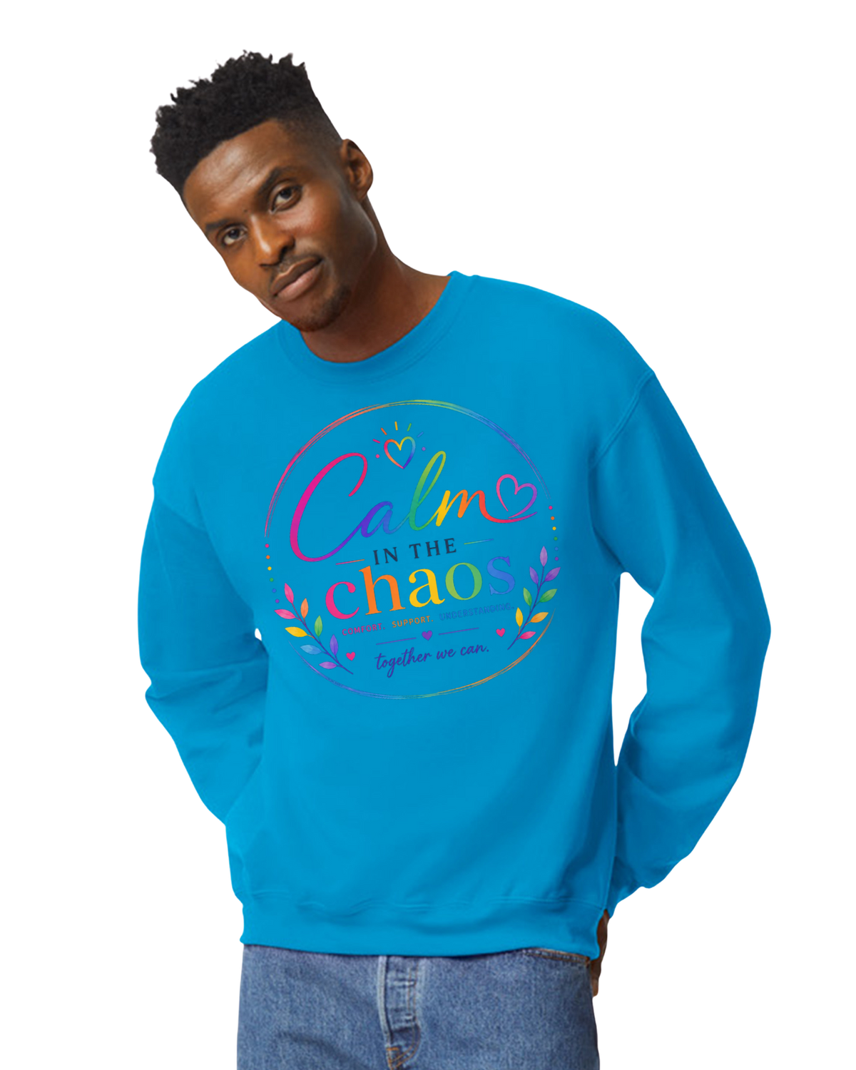 Blue Calm in the Chaos Adult Crewneck
