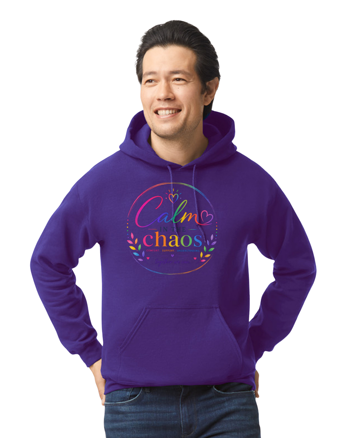 Purple Calm in the Chaos Adult Hoodie