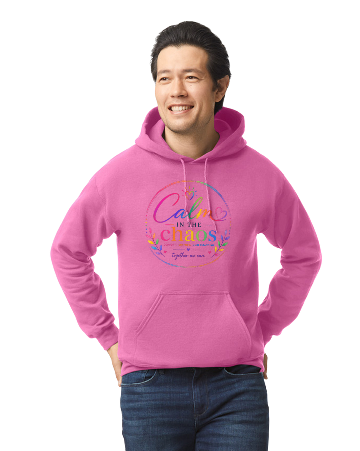 Pink Calm in the Chaos Adult Hoodie