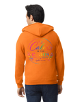 Bright Orange Calm in the Chaos Zip-Up Hoodie Adults