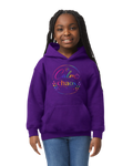 Purple Calm in the Chaos Youth  Hoodie